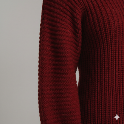 Damen Strickkleid schulterfrei | Elegant & Warm für Herbst Winter