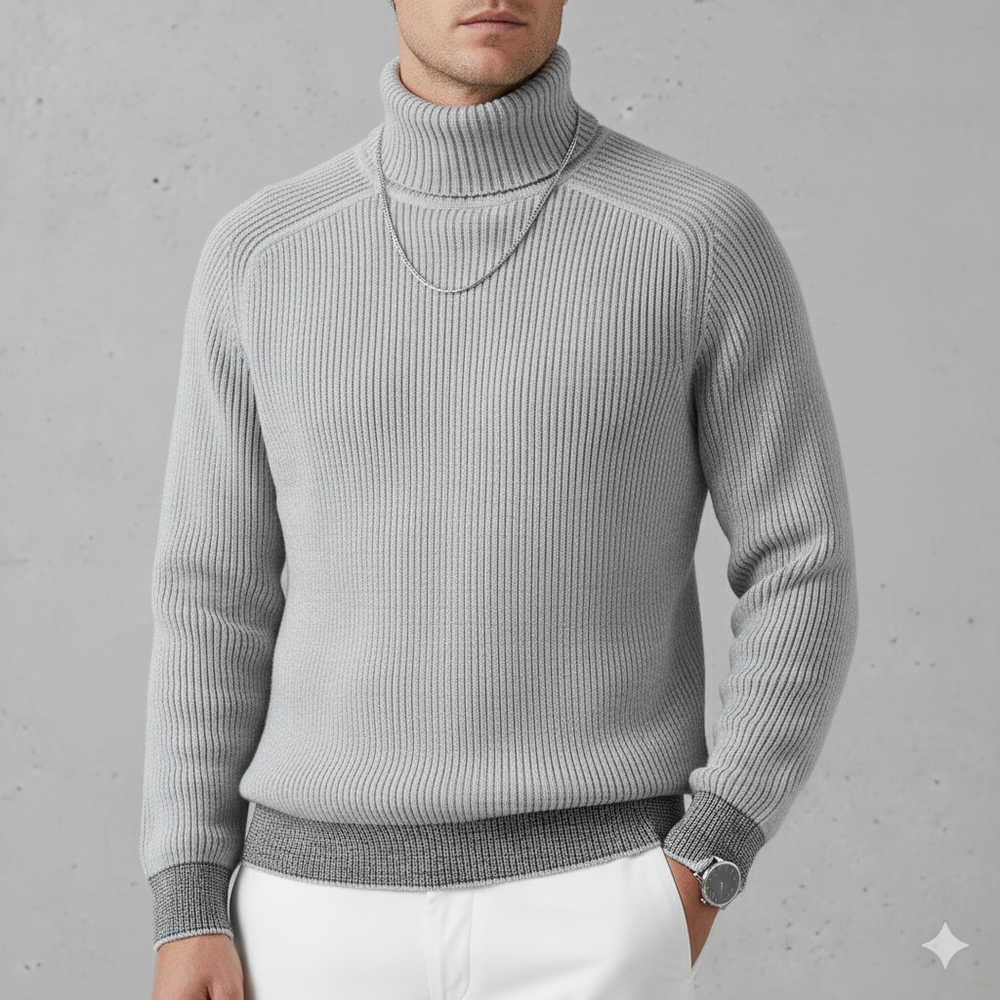 Herren Strickpullover mit Rollkragen | Warm & Elegant | Winter