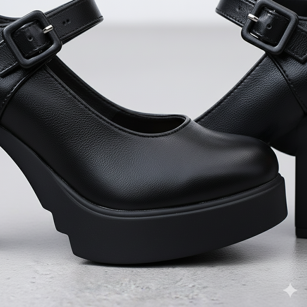 Damen Mary Jane Pumps | Klassisch mit Blockabsatz & Riemen