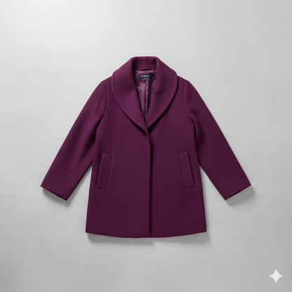 Damen Wollmantel Figurbetont Elegant | Stehkragen | Herbst Winter