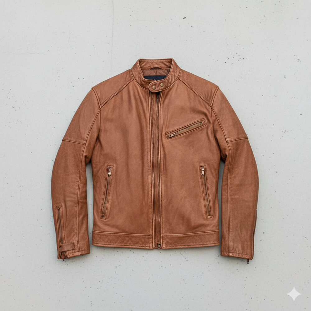 Herren Lederjacke im Biker-Stil | Modern & Lässig
