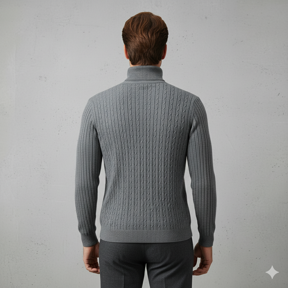 Feiner Herren Strickpullover mit Rollkragen