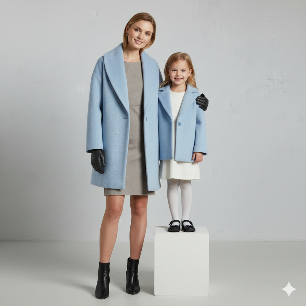 Damen Wollmantel Figurbetont Elegant | Stehkragen | Herbst Winter