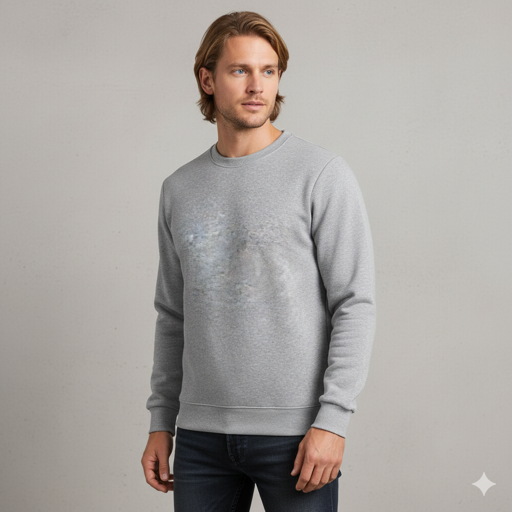 Herren Sweatshirt mit Rundhalsausschnitt