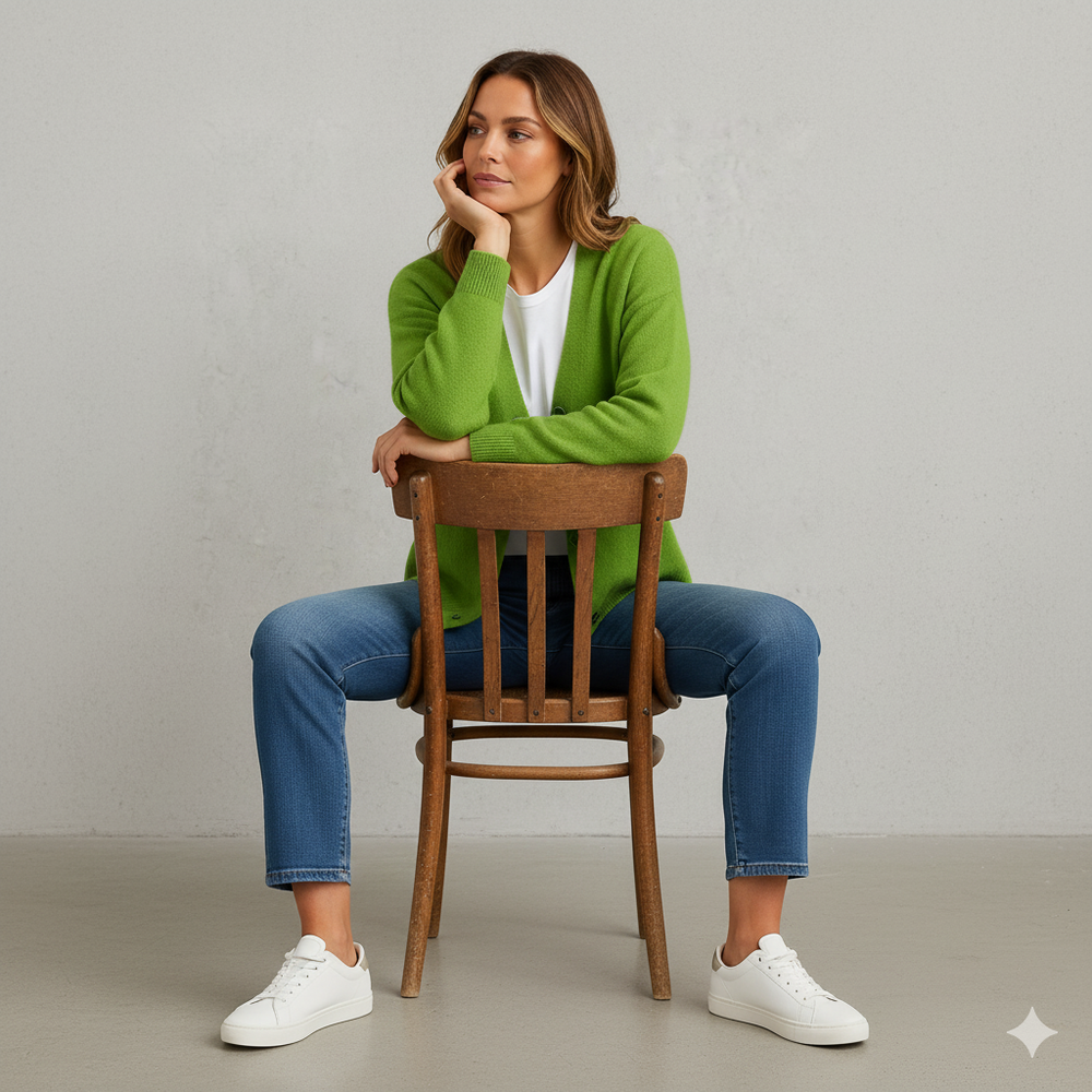 Damen Strickjacke mit V-Ausschnitt | Herbst & Übergang