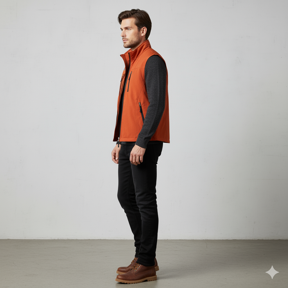Herren Outdoor Weste mit Taschen | Leicht & Atmungsaktiv | Übergang