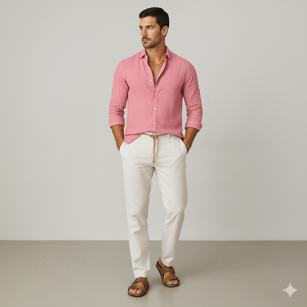 Herren Leinenhemd | Atmungsaktiv & Lässig für Herbst & Freizeit