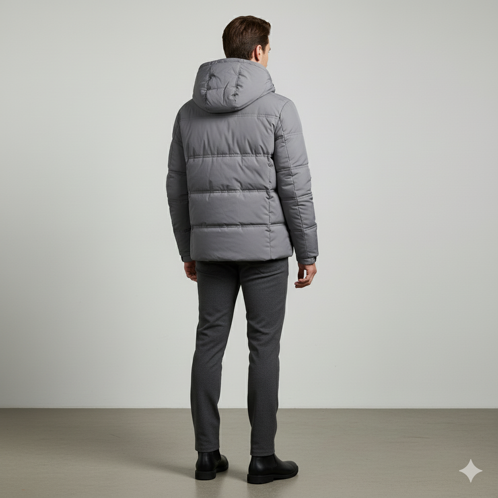 Warme Herren Daunenjacke mit Kapuze | Winter | Slim Fit