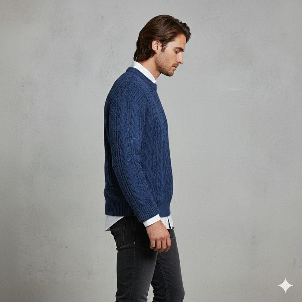 Herren Strickpullover mit Strukturmuster | Modern & Warm | Winter