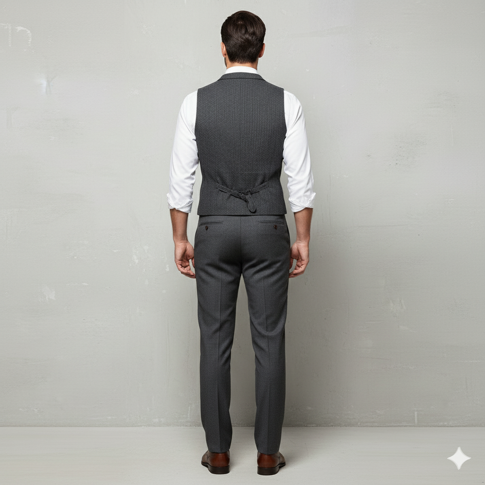 Herren Weste mit Fischgrätenmuster | Elegant & Modern | Herbst/Winter