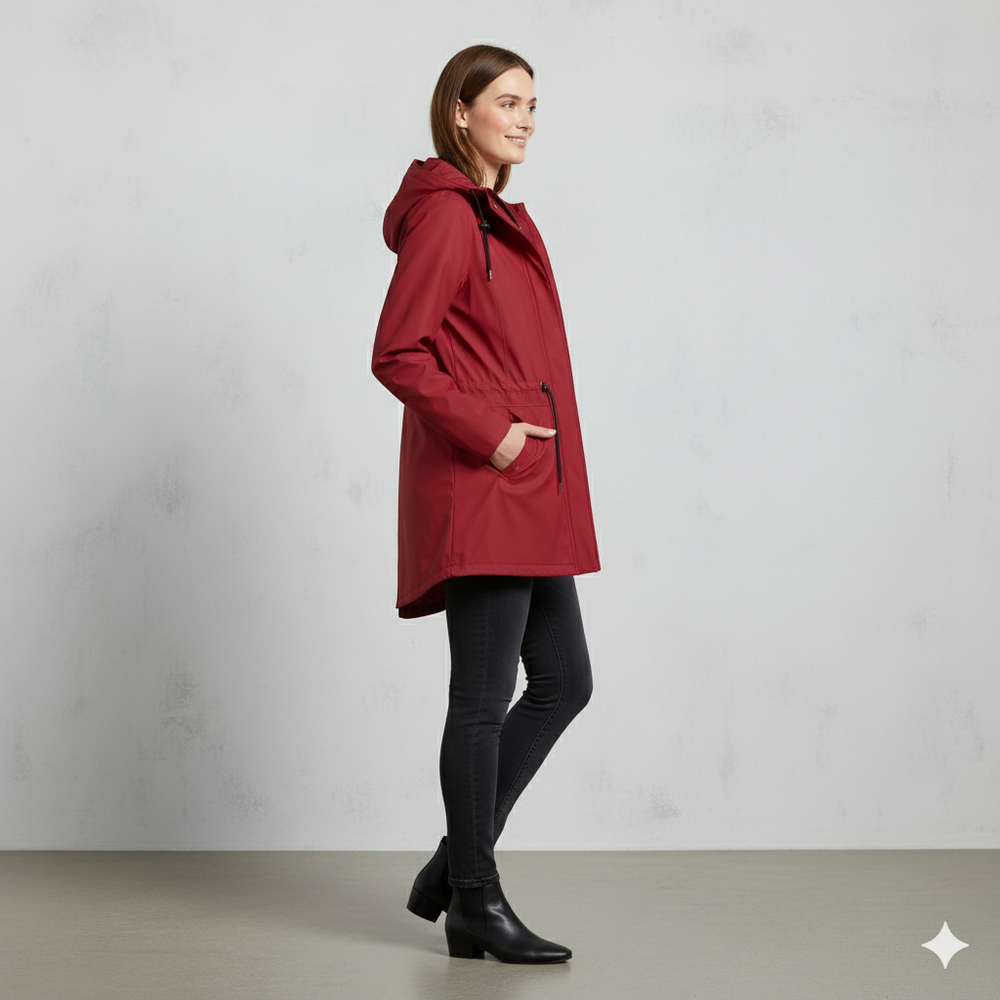 Damen Regenjacke mit Kapuze | Leicht & Wasserdicht | Übergang