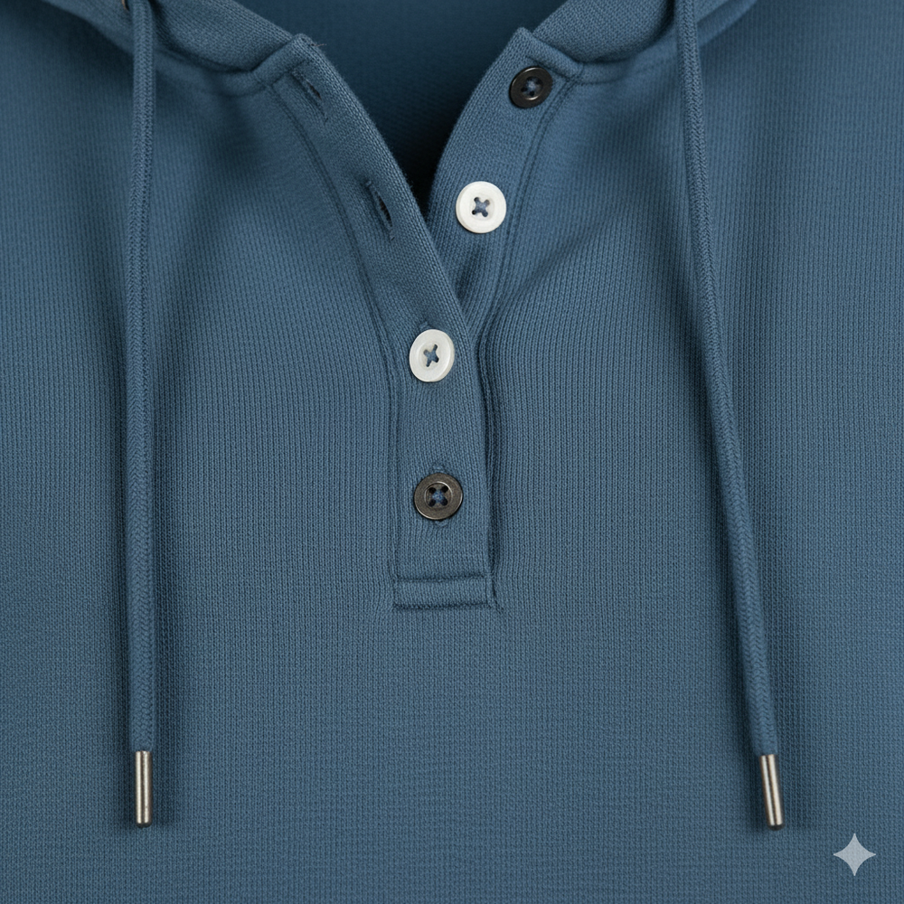 Lässiges Damen Hoodie mit Knopfleist