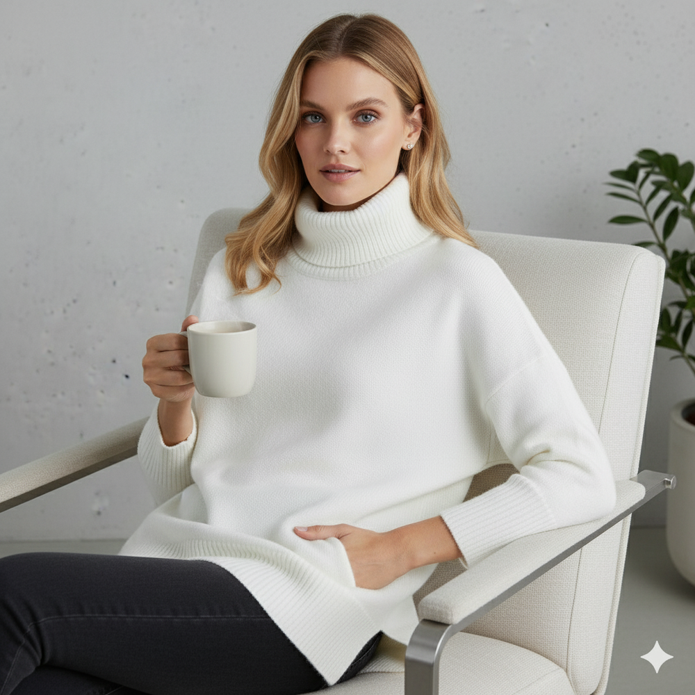 Kuscheliger Damenpullover mit Rollkragen | Warm für Herbst/Winter