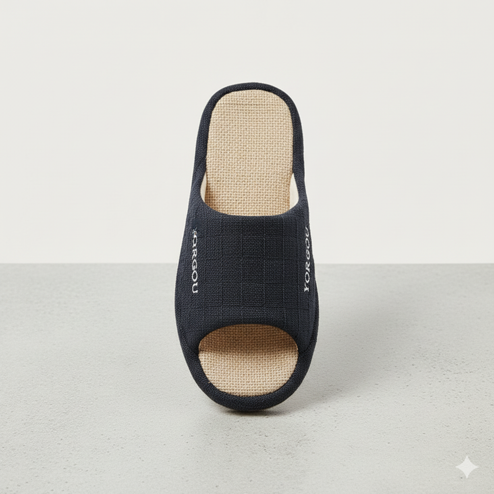 Leichte Damen Hausschuhe aus Leinen | Atmungsaktiv & für drinnen