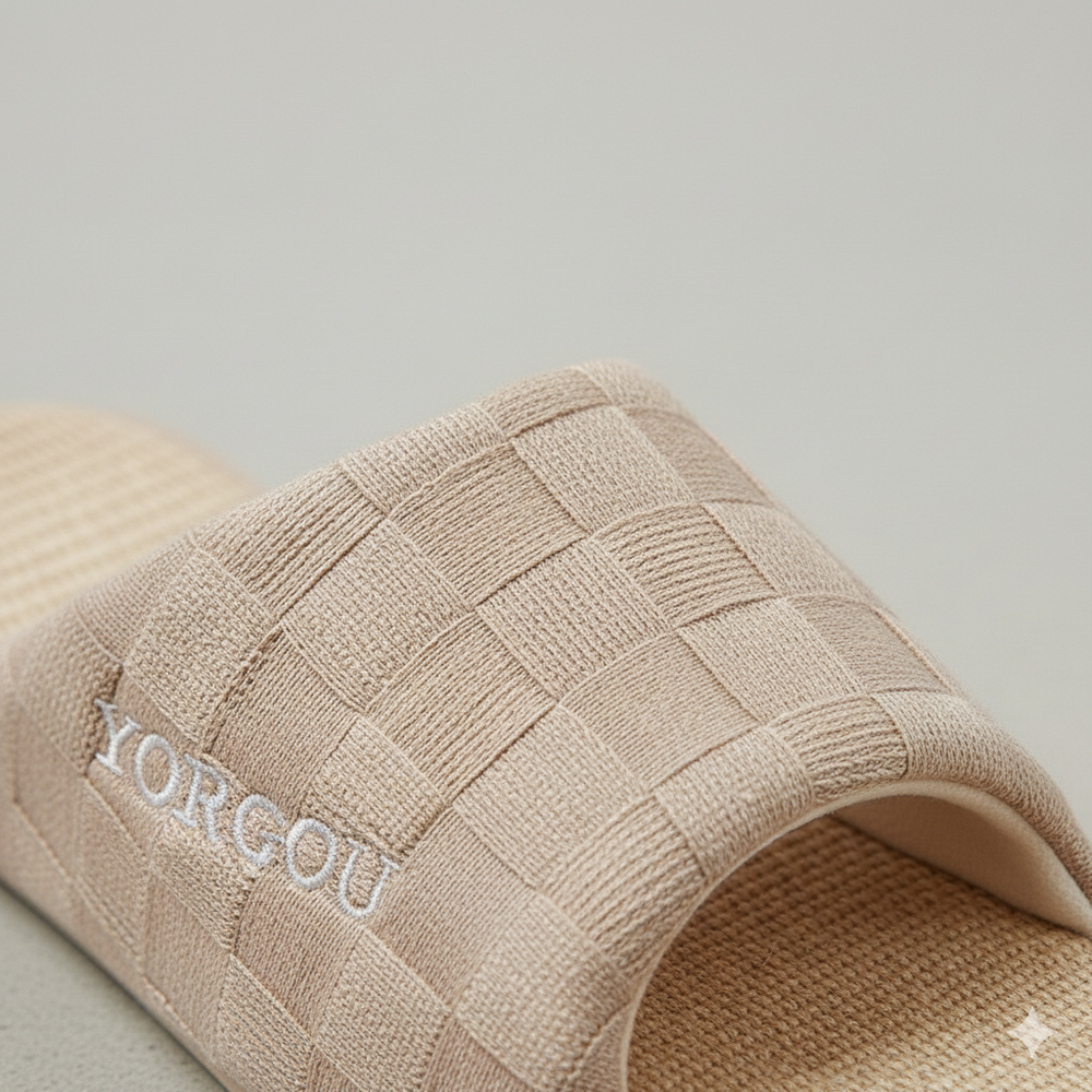 Leichte Damen Hausschuhe aus Leinen | Atmungsaktiv & für drinnen