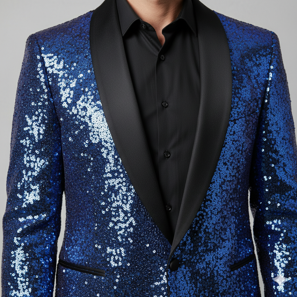 Herren Sakko mit Pailletten | Festlich & Elegant | Slim Fit