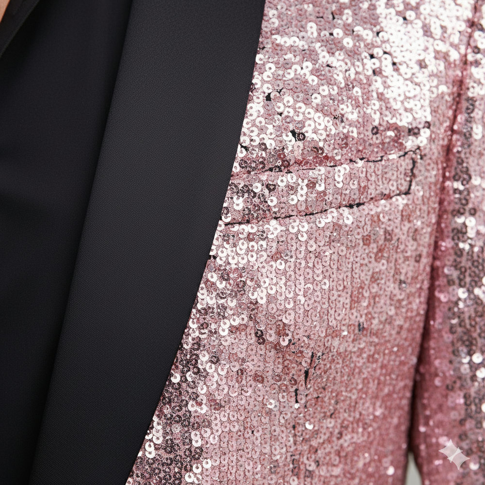 Herren Sakko mit Pailletten | Festlich & Elegant | Slim Fit