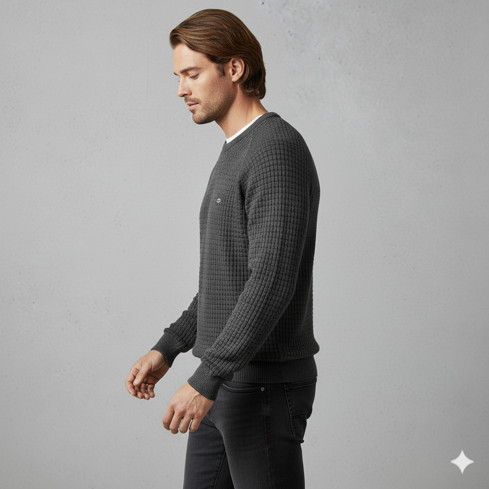 Herren Baumwollpullover mit Karomuster | Modern & Bequem