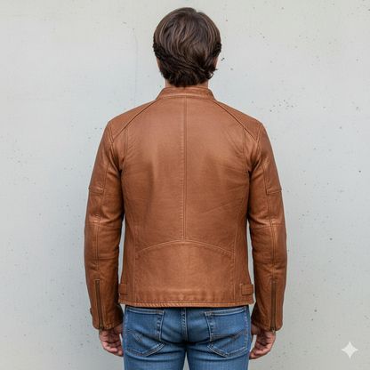Herren Lederjacke im Biker-Stil | Modern & Lässig