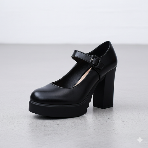 Damen Mary Jane Pumps | Klassisch mit Blockabsatz & Riemen