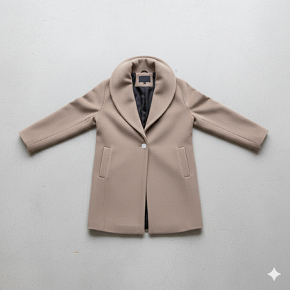 Damen Wollmantel Figurbetont Elegant | Stehkragen | Herbst Winter