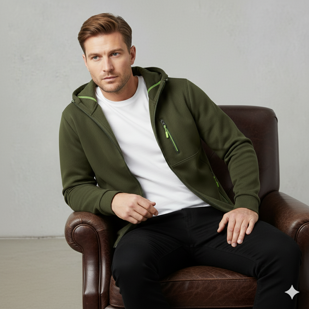 Fleecejacke für Herren mit Kapuze | Warm & Bequem | Herbst