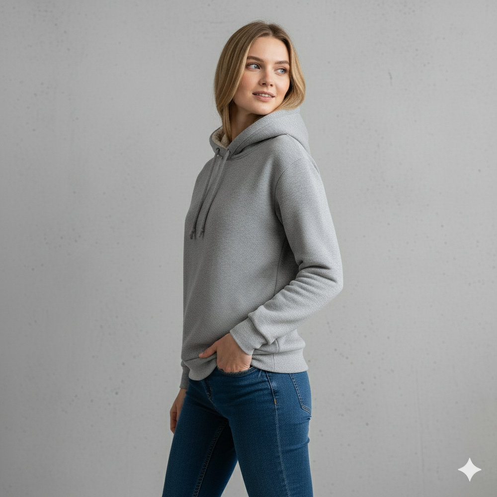 Kuscheliger Damen Hoodie mit Teddyfutter
