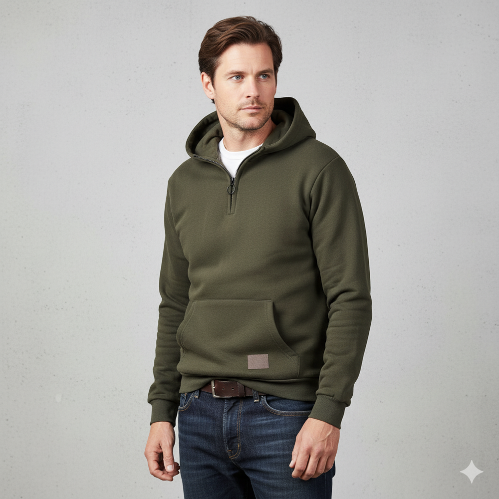 Herren Hoodie mit Reißverschluss | Warm & Bequem | Winter
