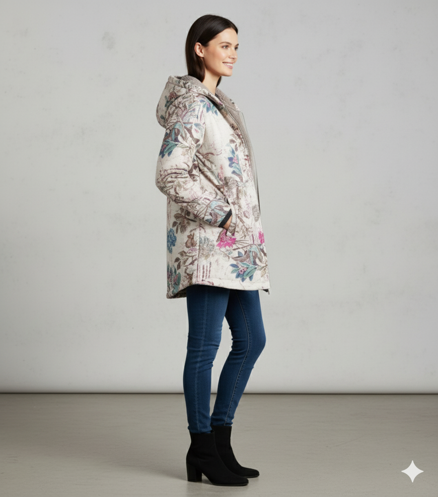 Damen Fleecejacke mit Kapuze | Plüsch & Kuschelig | Herbst/Winter