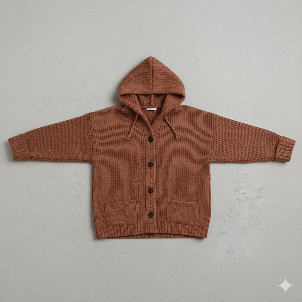 Kuscheliger Damen Strickjacke mit Kapuze | Warm für Herbst/Winter