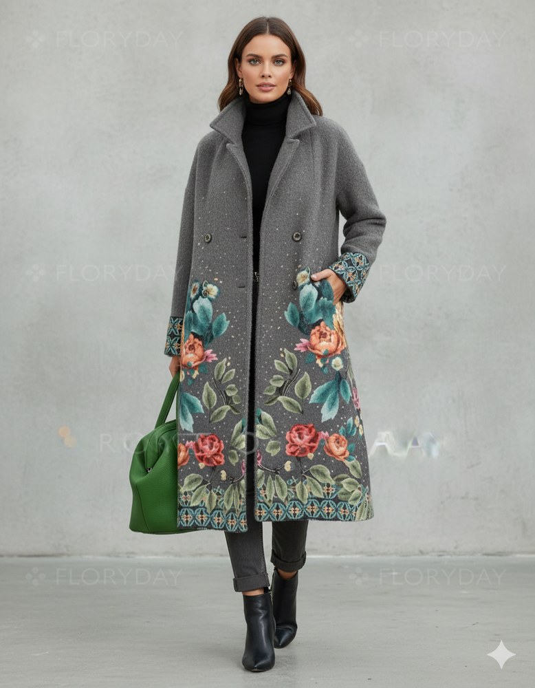 Damen Wollmantel mit Karomuster | Oversize & Warm | Winter