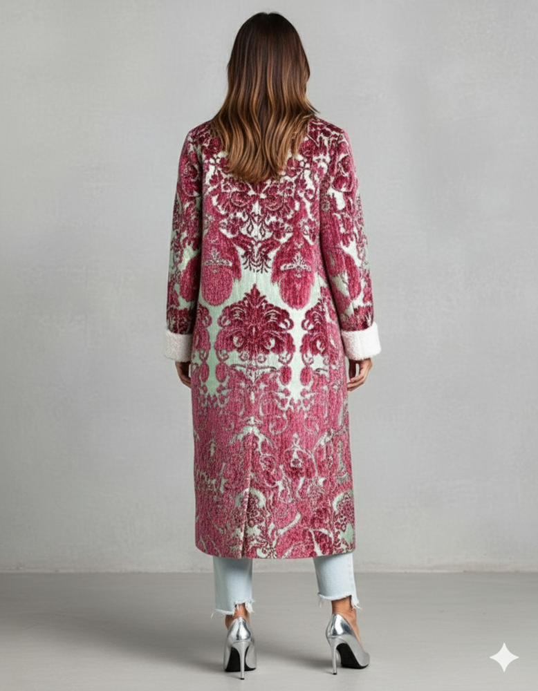 Damen Wollmantel mit Karomuster | Oversize & Warm | Winter