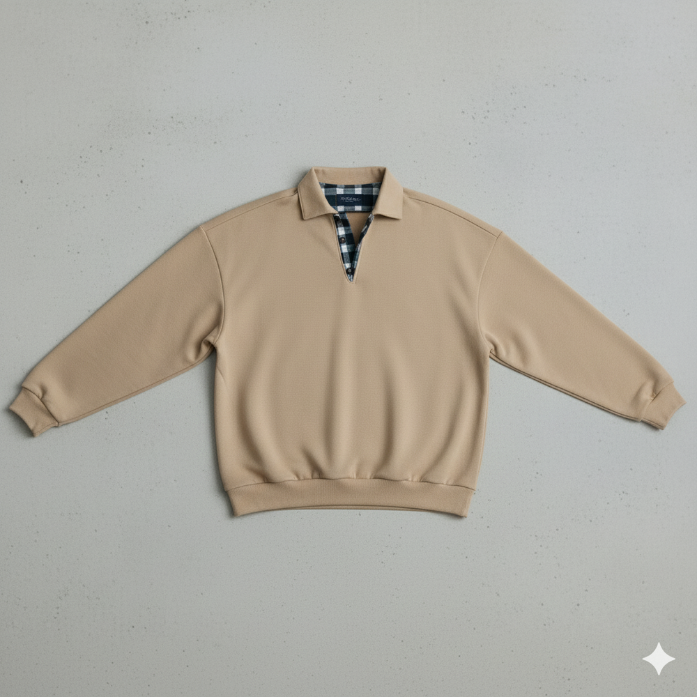 Lässiger Herrenpullover mit Reverskragen | Bequem | Freizeit