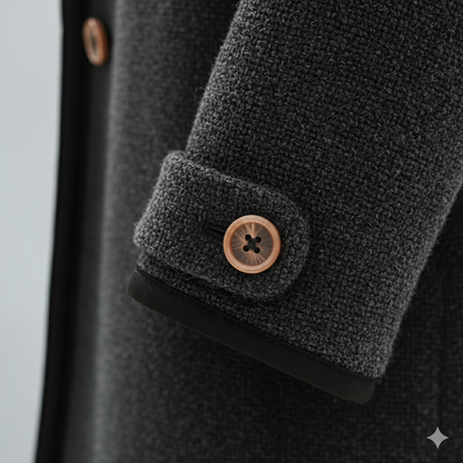 Eleganter Damenmantel mit Kontrastdetails | Herbst/Winter