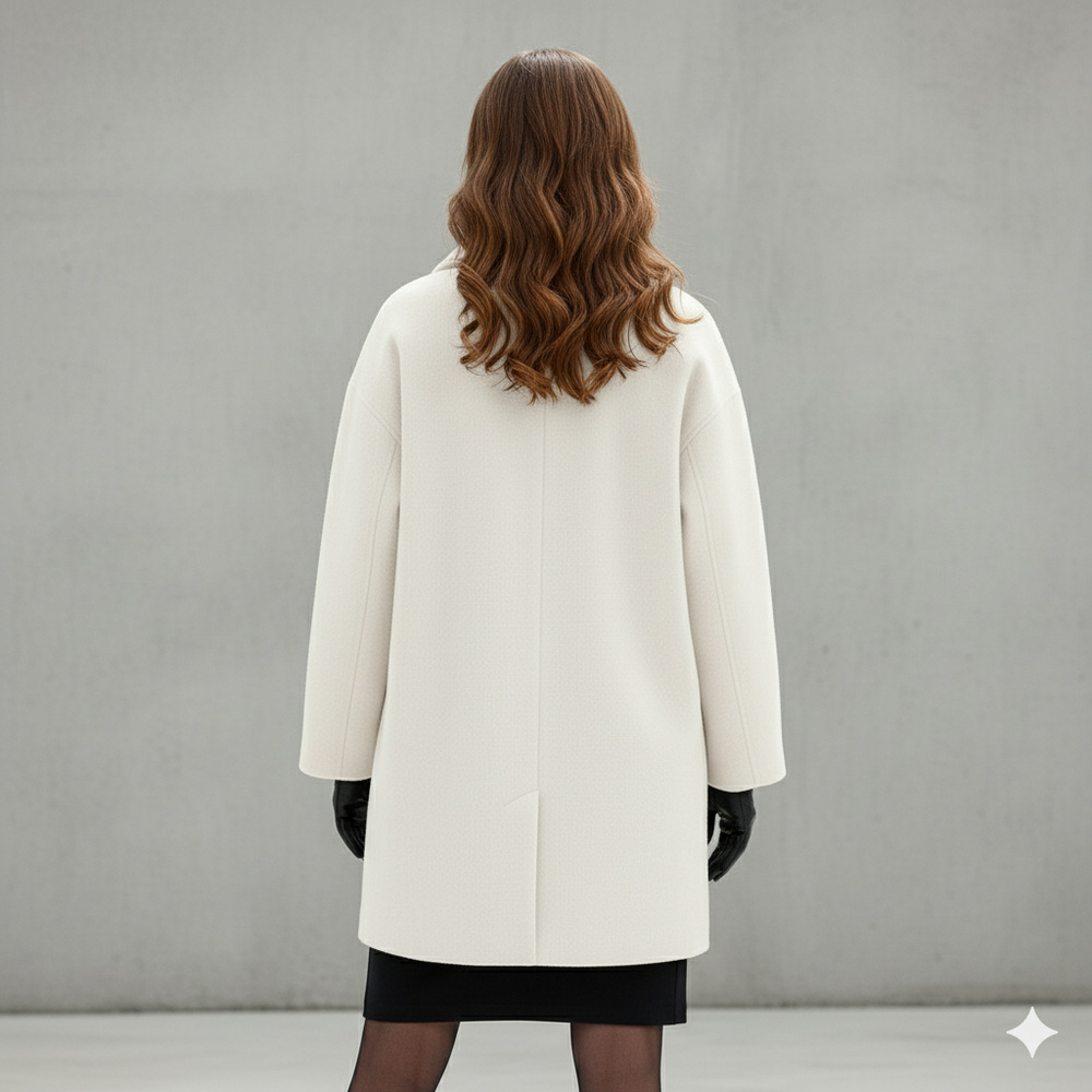 Damen Wollmantel Figurbetont Elegant | Stehkragen | Herbst Winter