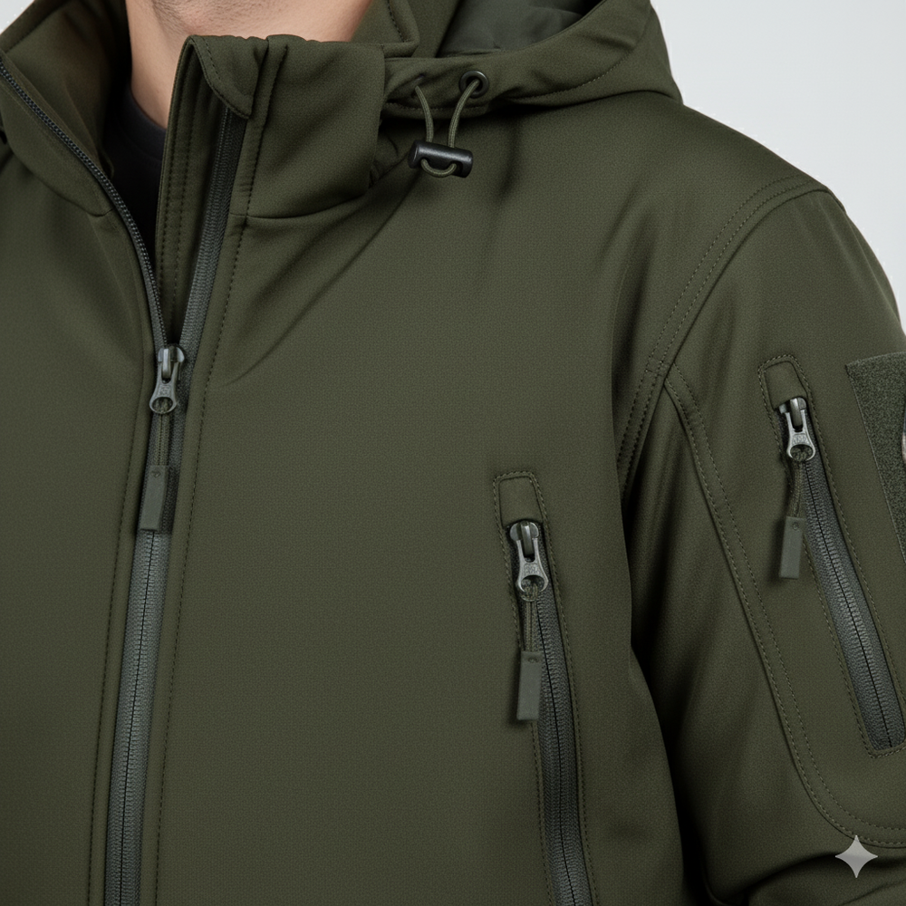 Herren Outdoor Taktikanzug mit Kapuze | Wasserabweisend & Winter