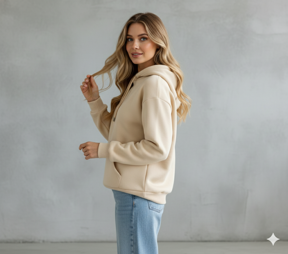 Lässiger Damen Hoodie mit Rückendruck