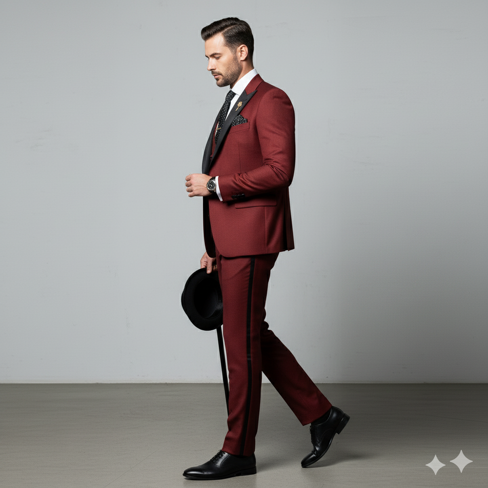 Herren 3-teiliger Anzug Slim Fit | Business Hochzeit Smoking