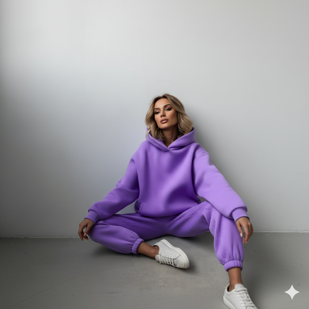 Warmer Damen Hoodie Zweiteiler | Bequem für Herbst & Winter