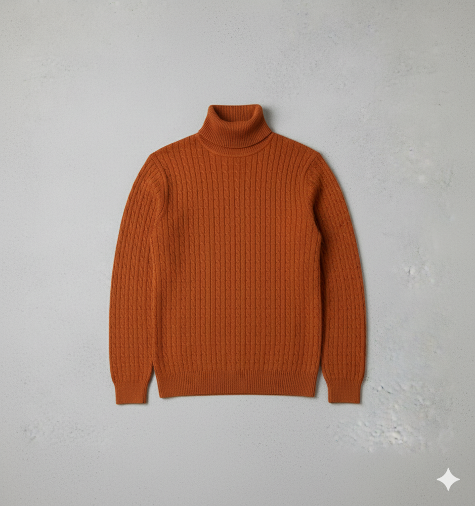 Herren Strickpullover mit Rollkragen | Slim Fit | Winter