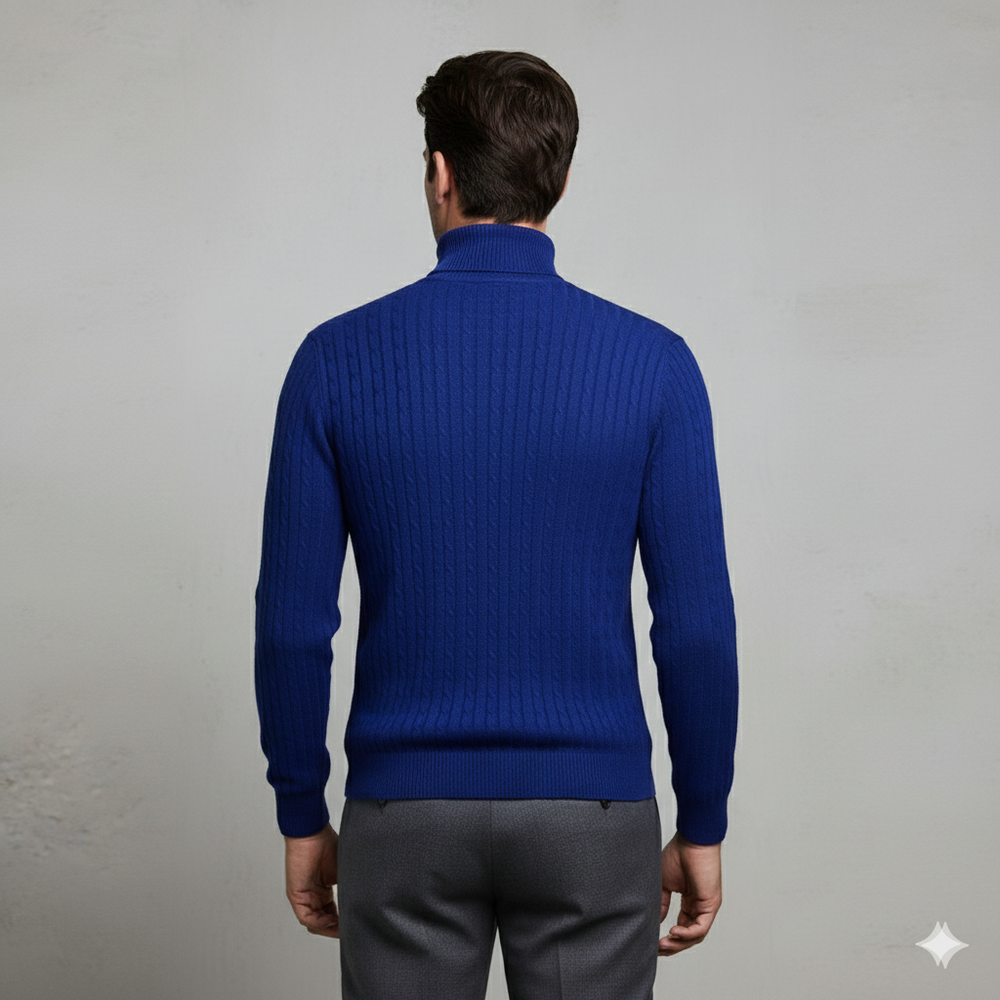 Herren Strickpullover mit Rollkragen | Slim Fit | Winter