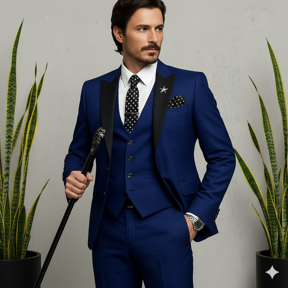 Herren 3-teiliger Anzug Slim Fit | Business Hochzeit Smoking