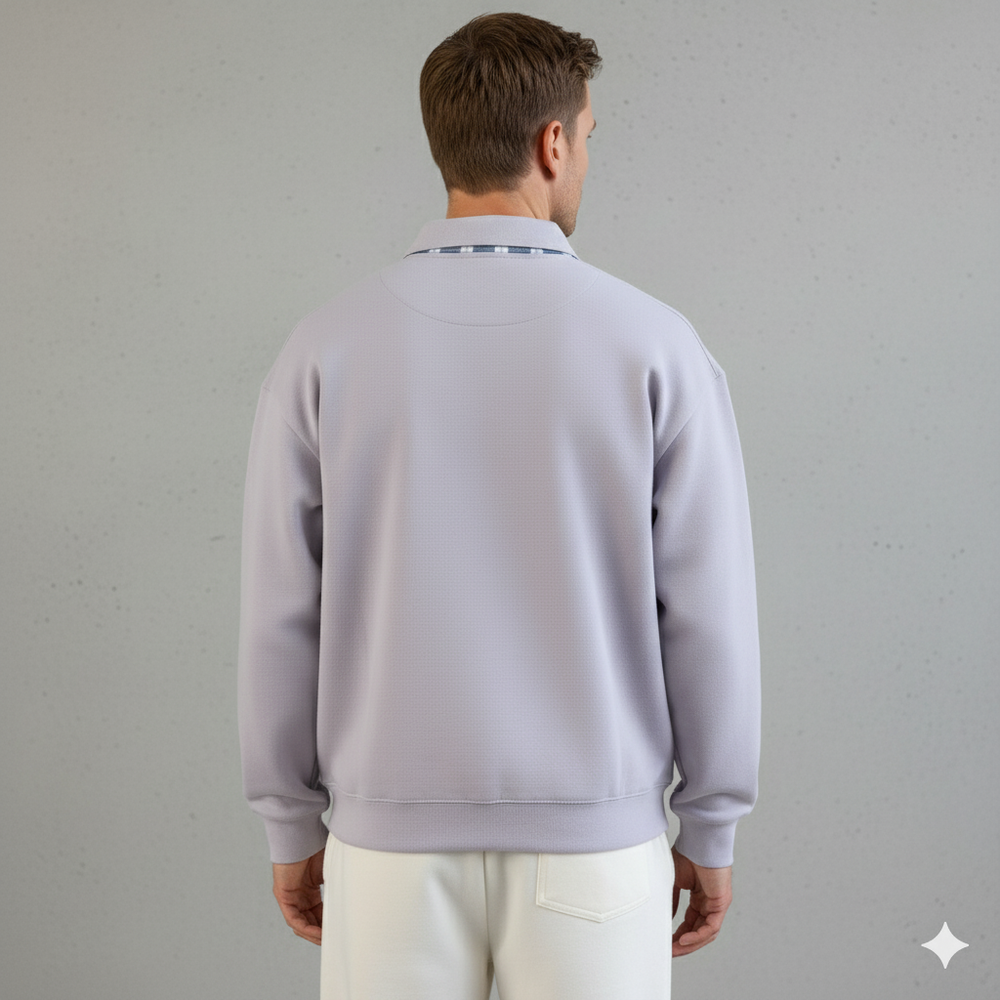 Lässiger Herrenpullover mit Reverskragen | Bequem | Freizeit