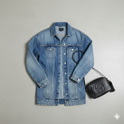 Damen Trenchcoat aus Denim | Mittellang & Modern | Übergang