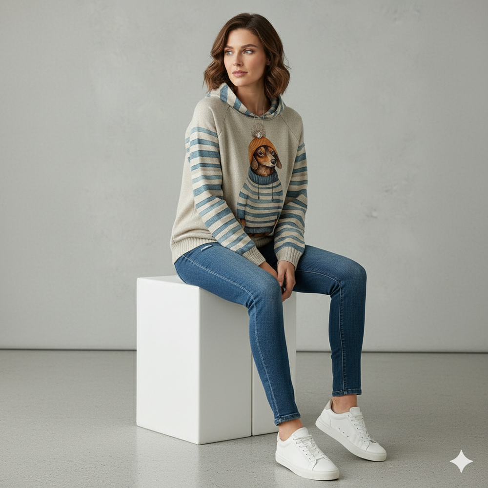 Weicher Damen Hoodie mit Tierprint