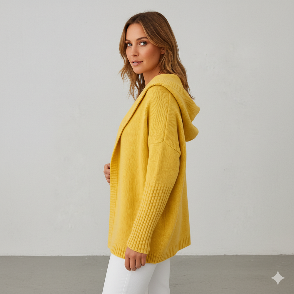 Damen Strickjacke mit Kapuze | Lässig & Übergang