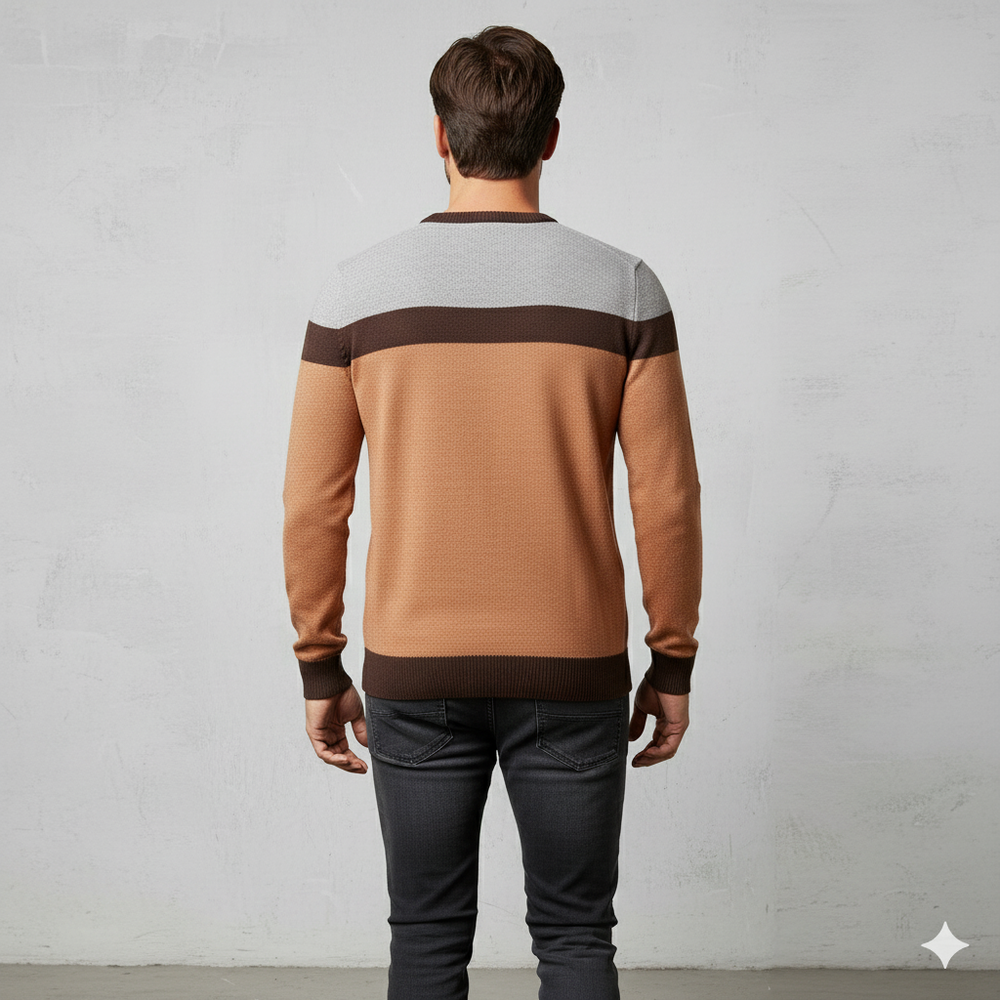 Gemusterter Strickpullover für Herren