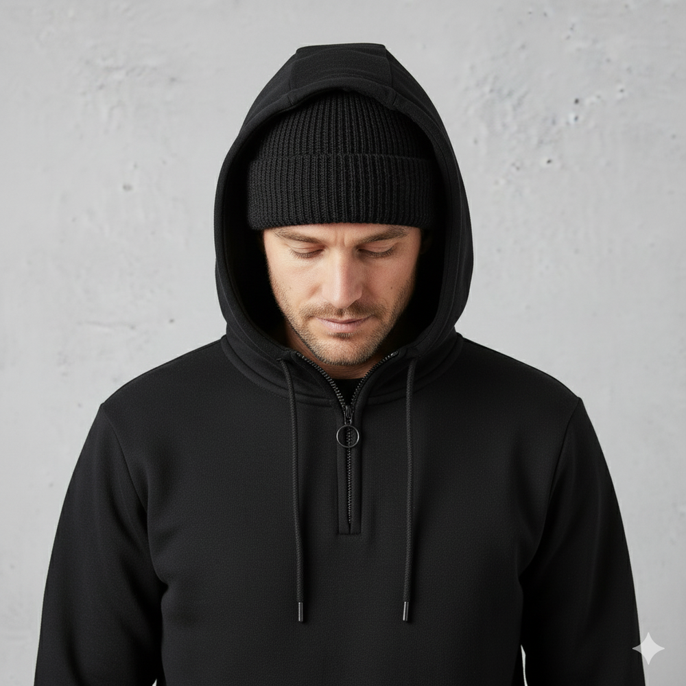 Herren Hoodie mit Reißverschluss | Warm & Bequem | Winter