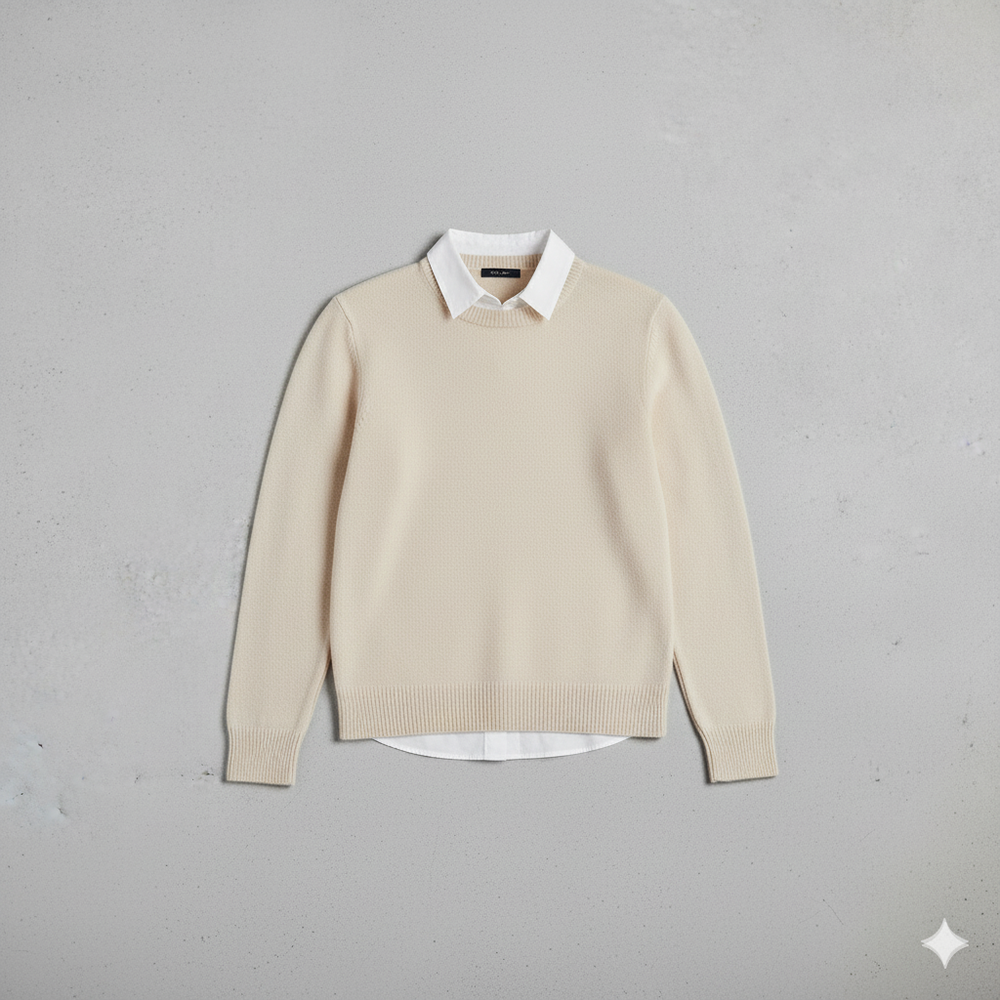 Kuscheliger Damen Strickpullover mit Rundhalsausschnitt | Winter | Elegant