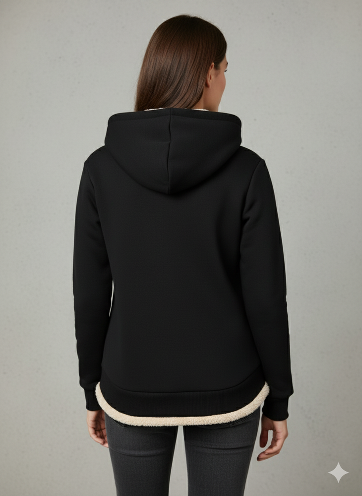 Kuscheliger Damen Hoodie mit Teddyfutter